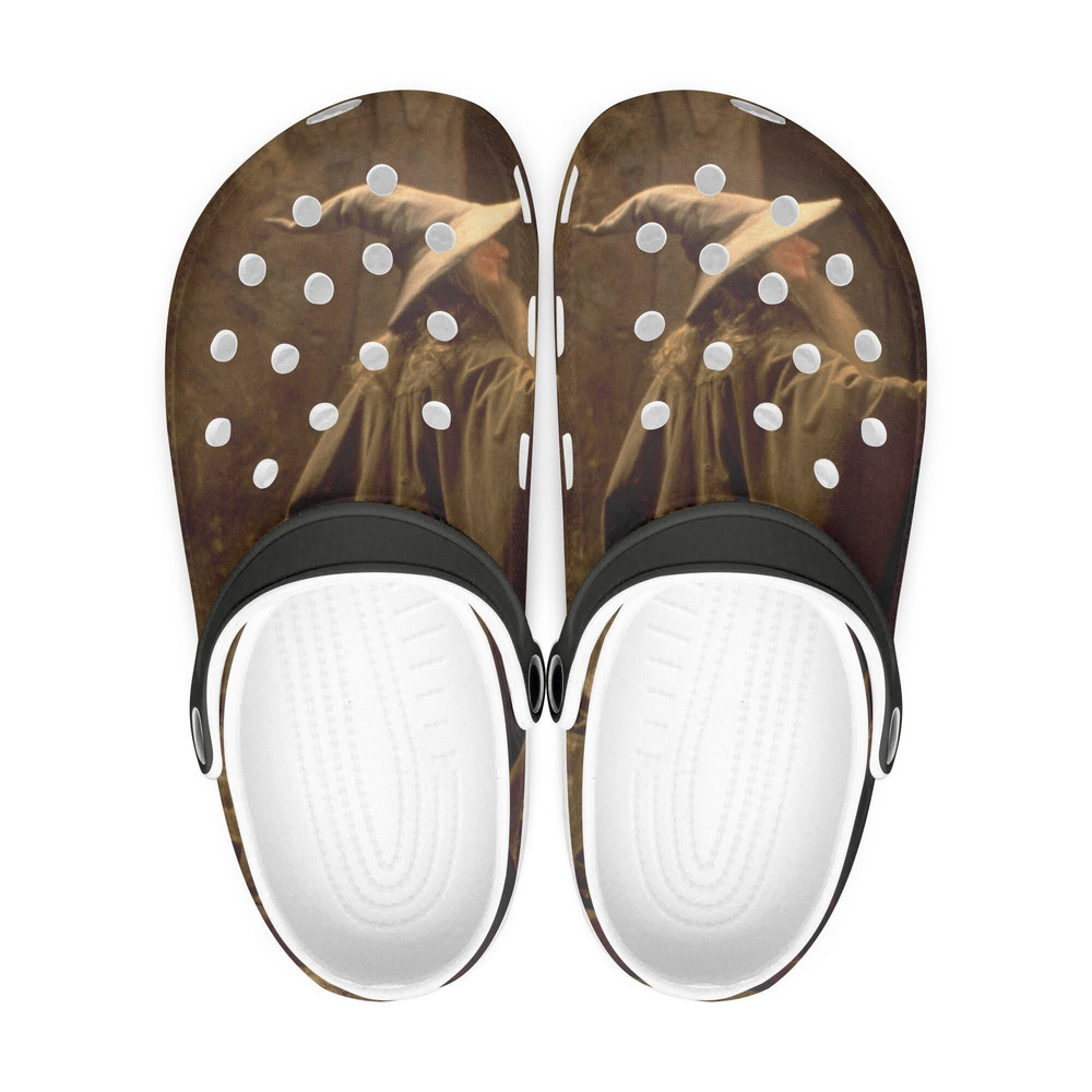 Lord Of The Rings clogs, Gandalf, looks like crocs shoes, slippers, flip flops Birthday gift Custom clogs for men, women and kids.jpg