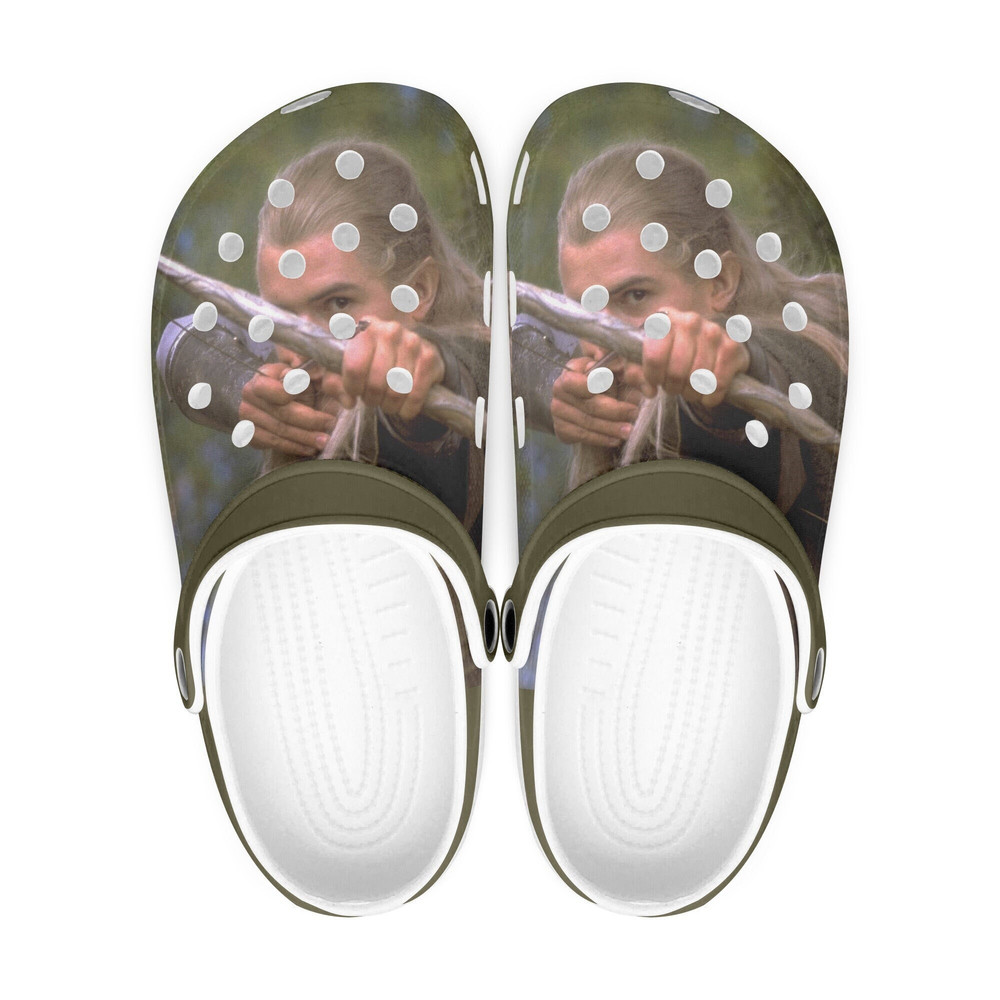 Lord Of The Rings clogs, Legolas, looks like crocs shoes, slippers, flip flops Birthday gift Custom clogs for men, women and kids.jpg
