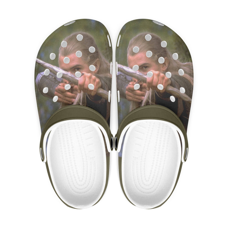 Lord Of The Rings clogs, Legolas, looks like crocs shoes, slippers, flip flops Birthday gift Custom clogs for men, women and kids.jpg