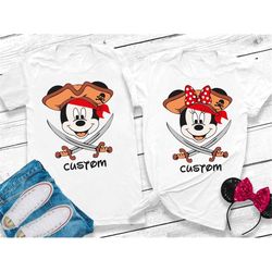 disney pirate cruise shirt, mickey pirate shirt, minnie pirate shirt, disney pirate family shirt, disney cruise shirt, m