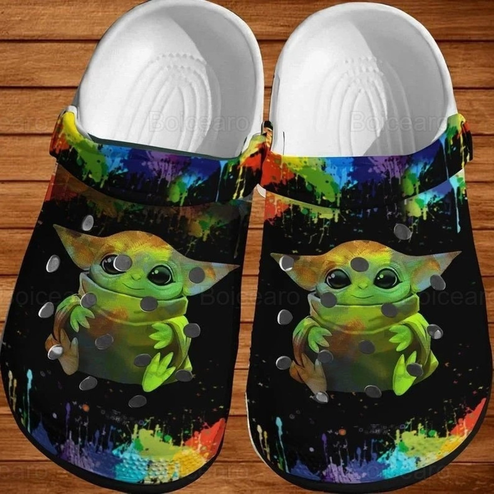 Baby Yoda Clog, Baby Yoda Mens Clogs, Baby Yoda Clogs Shoes, Star Wars Clog, Funny Cartoon Clog, The Mandalorian Clog, Summer Shoes.jpg