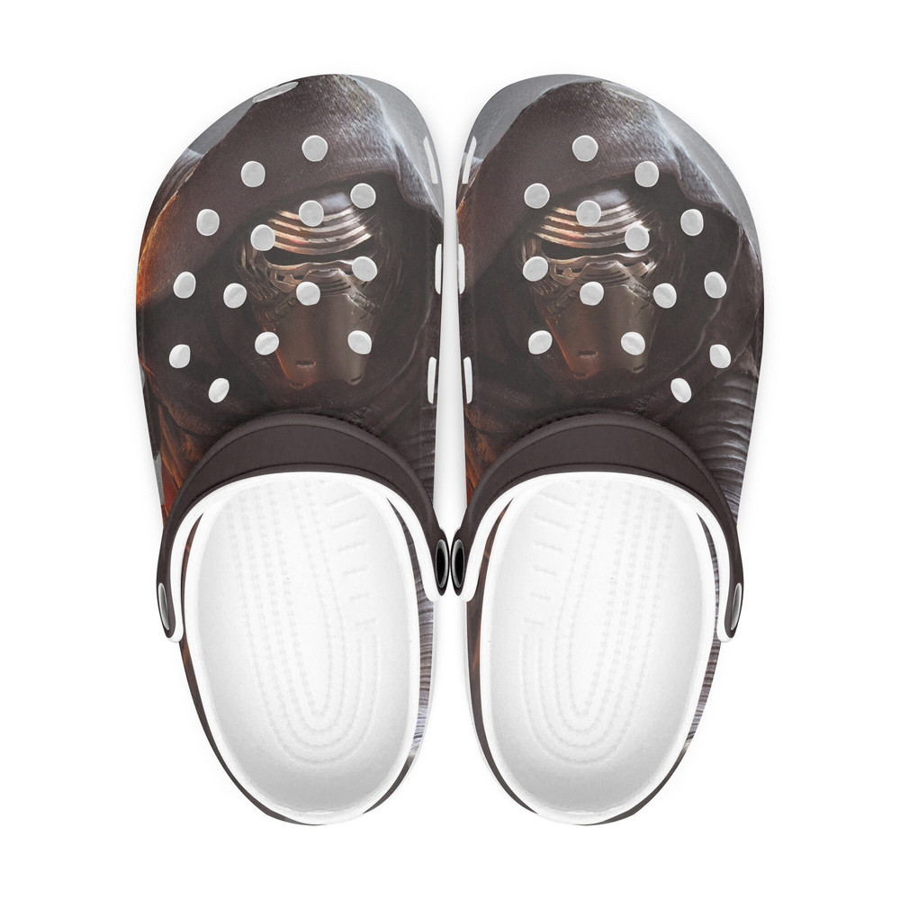 Star wars Kylo Ren clogs, looks like crocs shoes, slippers, flip flops Birthday gift Custom clogs for men, women and kids.jpg