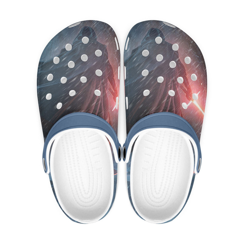 Star wars Kylo Ren clogs, looks like crocs shoes, slippers, flip flops Birthday gift Custom clogs for men, women and kids-1.jpg