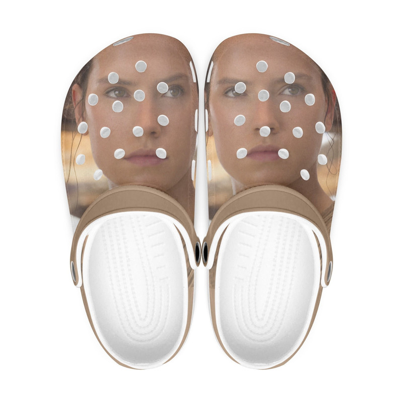 Star wars Rey clogs, looks like crocs shoes, slippers, flip flops Birthday gift Custom clogs for men, women and kids.jpg