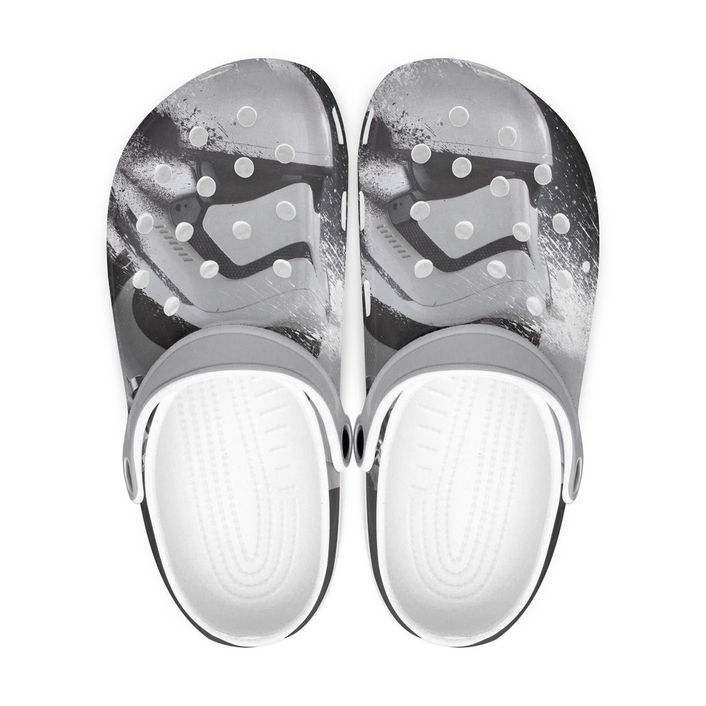 Star wars Stormtrooper clogs, looks like crocs shoes, slippers, flip flops Birthday gift Custom clogs for men, women and kids.jpg