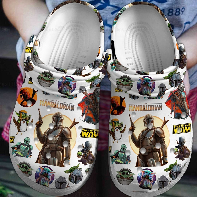 The Mandalorian Clogs, Star Wars Crocs, Star Wars Fan Gifts, Baby Yoda Charms Crocs, Crocs for Summer, Men'S Women'S Crocs, Baby Yoda Shoes.jpg