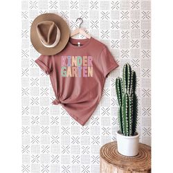 kindergarten teacher t-shirt, gift for kindergarten teacher, teacher life, gift for teacher, teacher appreciation, back
