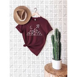hiking stars t-shirt, wanderlust shirt, mountain shirt, adventure shirt, hiking shirt, gift for nature lover, nature shi