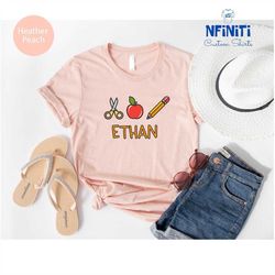 custom kids shirt, custom name shirt, school shirts, personalized shirts, kids shirts, kindergarten gift, kindergarten t