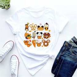 disney snacks fall shirt, thanksgiving shirt, autumn leaves pumpkin shirt, happy fallshirt