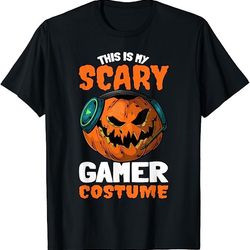 this is my scary gamer costume funny video gaming halloween t-shirt