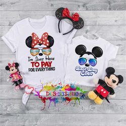 Disney Shirts, Disney Here To Pay Fun Shirt, Matching Disney Shirts, Minnie Mickey Shirt, Disney Cute Shirt, Disney matc
