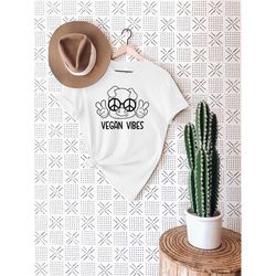 vegan vibes t-shirt, vegan shirt, vegetarian food shirt, vegetarian gift, animal rights shirt, gift for vegan, veggie te