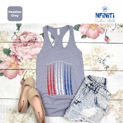 red white blue air force tank top, 4th of july tank top, american flag tank top, 4th of july, merica raceback,patriotic