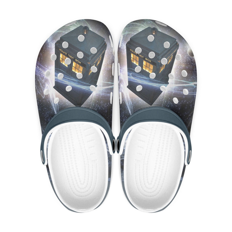 Doctor Who clogs, looks like crocs shoes, slippers, flip flops Birthday gift Custom clogs for men, women and kids.jpg
