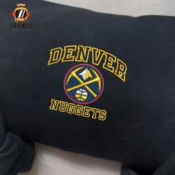 Denver Nuggets Embroidered Sweatshirt, NBA Embroidered Shirt, NBA Denver Nuggets Embroidered Hoodie, Unisex T-Shirt
