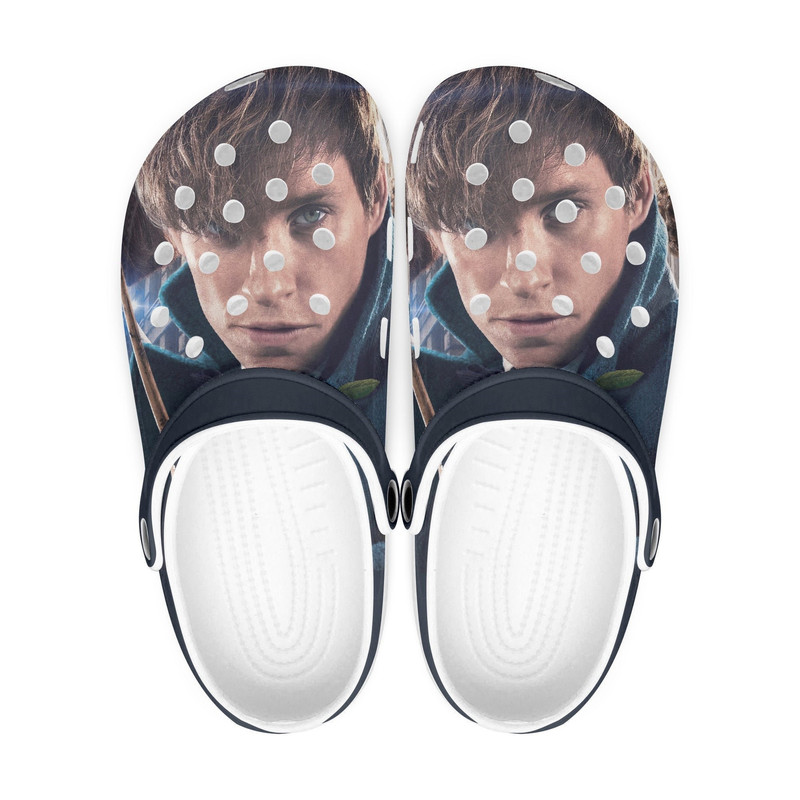 Fantastic Beasts and Where to Find Them clogs, looks like crocs shoes, slippers, flip flops Birthday gift Custom clogs for men, women, kid.jpg