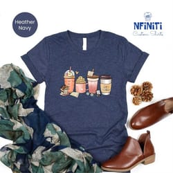 coffee cups shirt, book nerd shirt, coffee book shirt, reading shirts, book lover shirt, bookish shirts, bookworm shirts