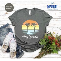 palm beach shirt, beach shirt, beach sunset shirt, tropical island shirt, sunset shirts, summer holiday gift tshirt, haw