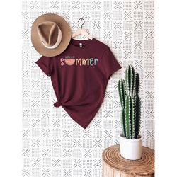 hello summer t-shirt, summer shirt, beach shirt,  summer lovers shirt, aloha beaches shirt, vacation shirt, summer tee,