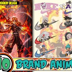 10 brand anime embroidery bundle, anime embroidery bundle designs, embroidery patterns bundle, machine embroidery bundle