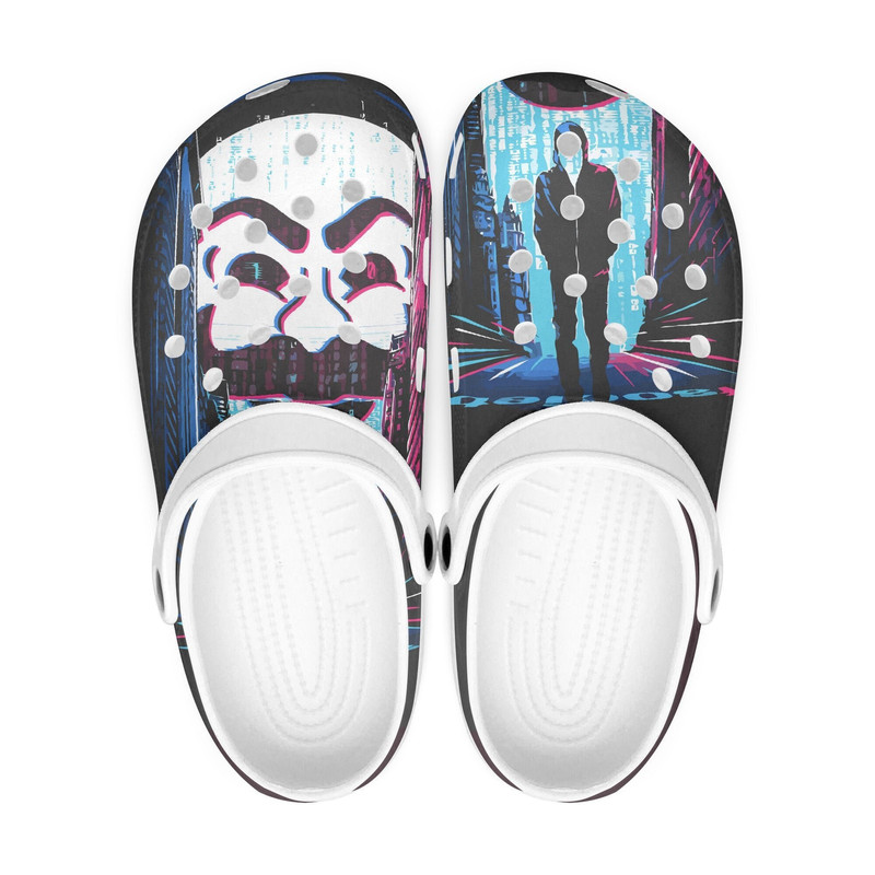 Mr Robot clogs, looks like crocs shoes, slippers, flip flops Birthday gift Custom clogs for men, women and kids.jpg