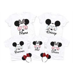custom disney family t-shirt, disney family matching t-shirts, mickey shirts, minnie t-shirt, disneyworld tee, family di