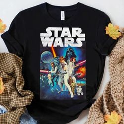 star wars vintage cast poster unisex gift unisex t-shirt shirt gift for men women hoodie sweatshirt kid t-shirt