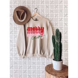 merry merry christmas sweatshirt - christmas  t-shirt - merry christmas sweatshirt unisex sweatshirt for women christmas