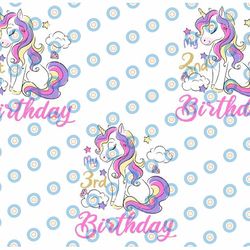 my 1st birthday png, first bday png, second bday png, 3rd birthday unicorn , unicorn birthday girl png, unicorn birthday