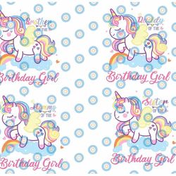 birthday girl unicorn family svg bundle, mom dad sister brother of the birthday girl svg, unicorn birthday svg cricut