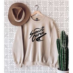 sunset curve band sweatshirt, julie and the phantoms inspired sweatshirt, unisex sweatshirt, band sweatshirt, gift idea,