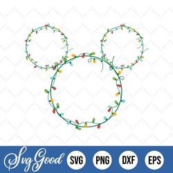 mickey garlands christmas - disney christmas svg, disney svg, disney holiday, disneyland, disney trip. drinking around