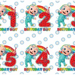 cocomelon birthday boy family bundle, cocomelon png, birthday party, png files for print and sublimation