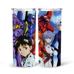 neon genesis evangelion tumbler, neon genesis evangelion skinny tumbler, anime tumbler, manga skinny tumbler, nerv tokyo