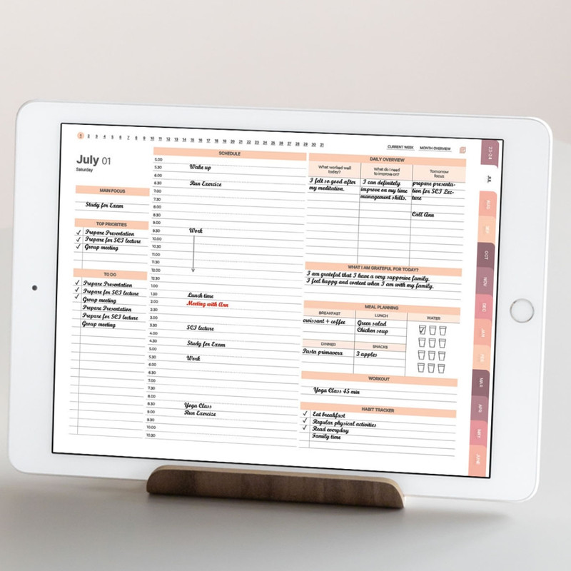 Mid Year Digital Planner for Goodnotes, July 2023 - June 2024, Daily, Weekly, and Monthly Planner, Minimalist Academic  (4).jpg
