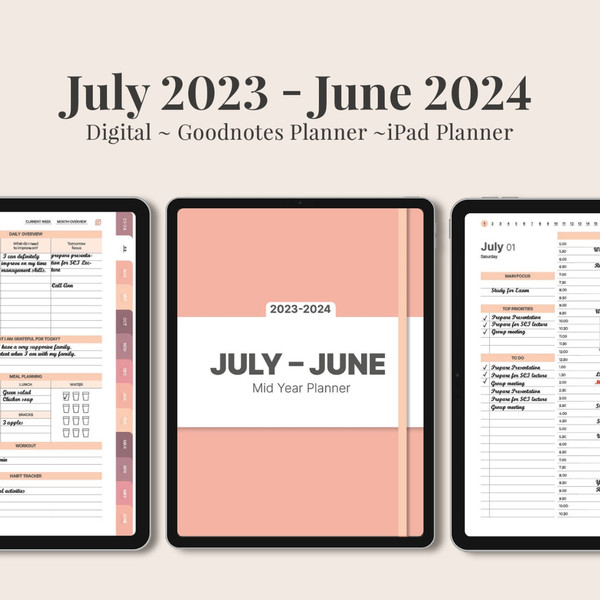 Mid Year Digital Planner for Goodnotes, July 2023 - June 2024, Daily, Weekly, and Monthly Planner, Minimalist Academic  (2).jpg