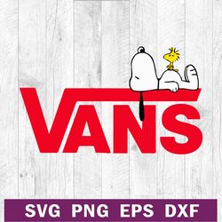 snoopy vans logo svg, snoopy and woodstock svg, snoopy x vans svg png dxf cut file
