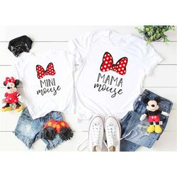 mama mouse personalized t-shirt, mini mouse t-shirt , cute mouse theme park, happiest place, matching mouse, matching cu