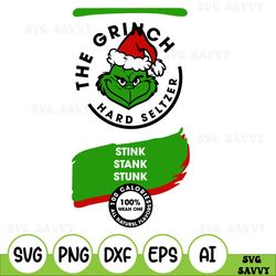 the grinch claw svg- hard seltzer png file with nutrition label svg
