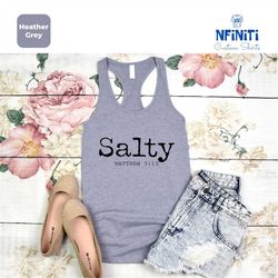 salty beach tank top, vacation gift tank top, travel raceback, unisex salty tank top raceback, don't be salty tank top,