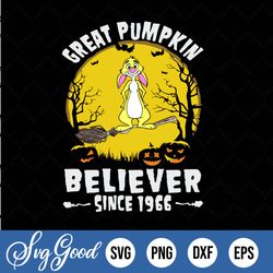 rabbit great pumpkin believer since 1966, halloween svg, happy halloween, halloween gift, halloween day, pumpkin svg