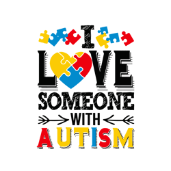 I Loves Someone Autism Awareness Svg, Autism Puzzle Piece Logo Svg, Autism Awareness Svg File Cut Digital Download
