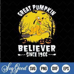 dog great pumpkin believer since 1966, halloween svg, happy halloween, halloween gift, halloween day, trick or treat