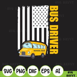school bus driver svg, back to school svg, school bus svg, bus driver svg, usa flag svg, yellow bus svg, school svg, stu