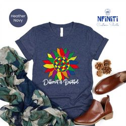 autism sunflower puzzle shirt, autism awareness sunflower shirts, autism puzzle shirt, puzzle flower autism shirts, auti
