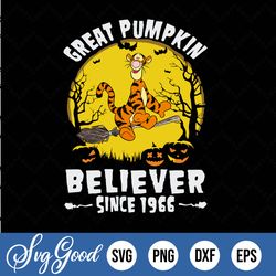 tigger great pumpkin believer since 1966, halloween svg, happy halloween, halloween gift, halloween svg, halloween icon