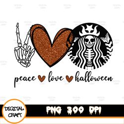 peace love halloween sublimation print | png digital download