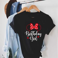 birthday girl, minnie eared birthday t-shirt, minnie disney shirt, birthday girl disney shirt, disney birthday, disney w