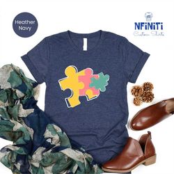 autism puzzle shirt, autism awareness puzzle pieces shirt, autism support tee, neurodiversity tees, motivational shirt,